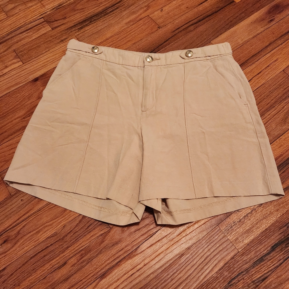 Lilly Pulitzer Deloria Linen Short Sandbar Size 6 High Rise